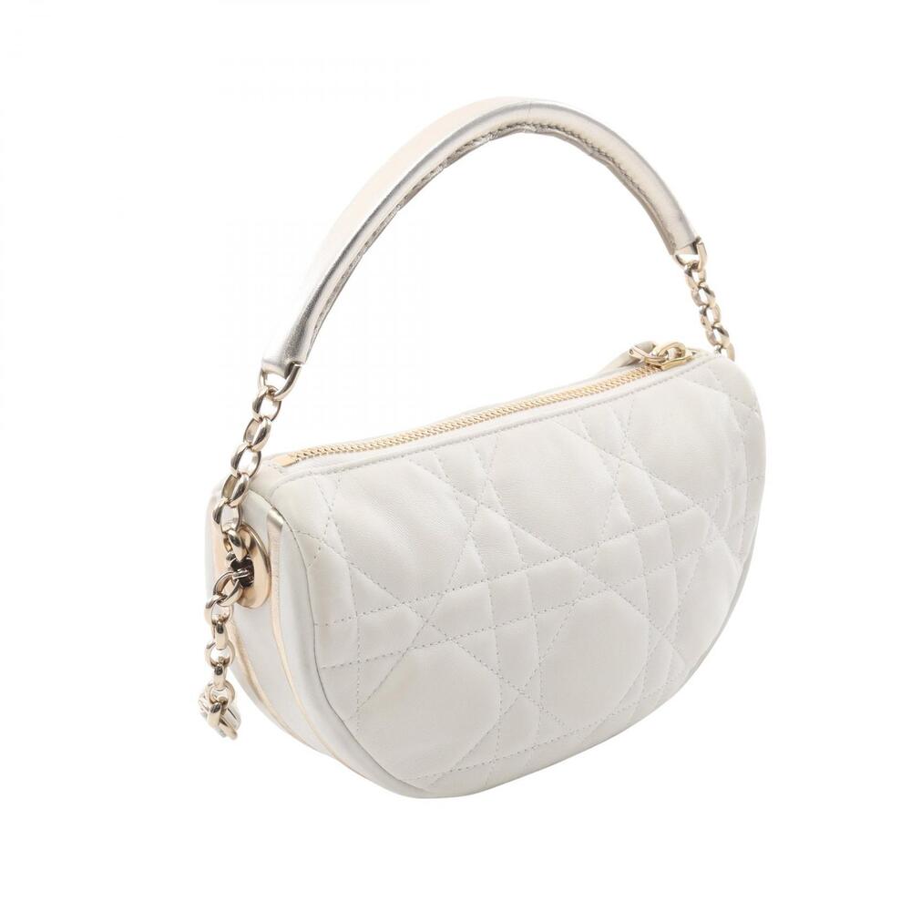 Dior VIBE Hobo Cannage Shoulder Bag Leather White